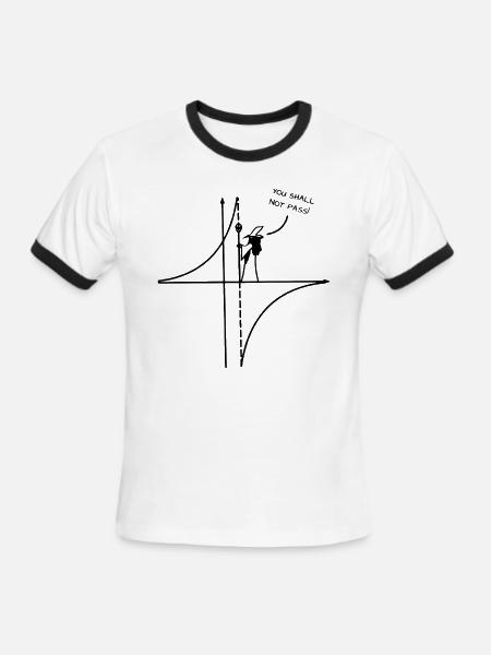 MATHS GEEK YOU SHALL NOT PASS - Men's Ringer T-Shirt - white/black