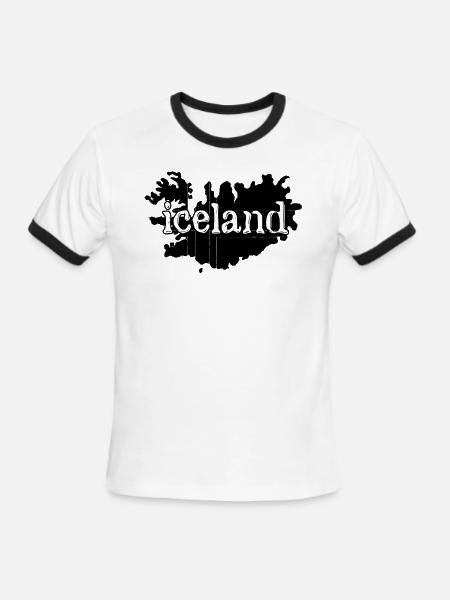 Love Iceland Shirt - Men's Ringer T-Shirt - white/black