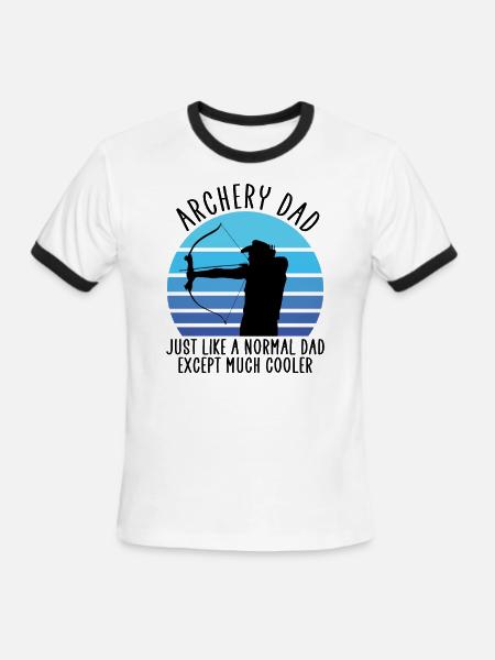 Archery dad - Men's Ringer T-Shirt - white/black