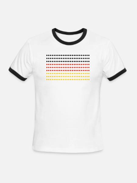 germany flag - Men's Ringer T-Shirt - white/black