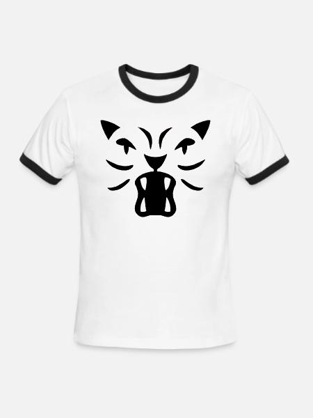 DESIGNUK Survival 1 - Men's Ringer T-Shirt - white/black