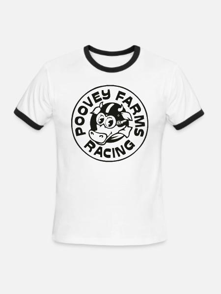 Poovey Farms Racing - Men's Ringer T-Shirt - white/black