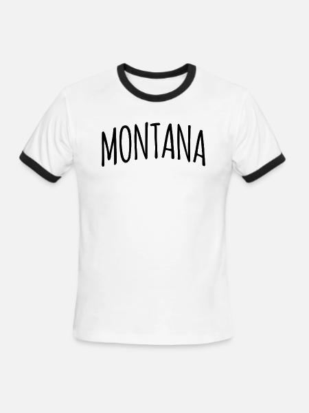 Cute Montana - Men's Ringer T-Shirt - white/black