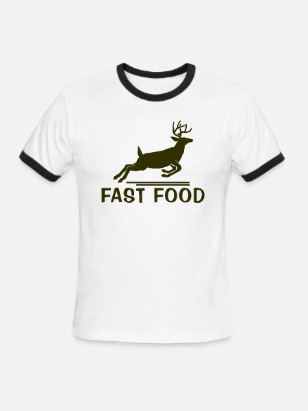 Fast Food - Men's Ringer T-Shirt - white/black