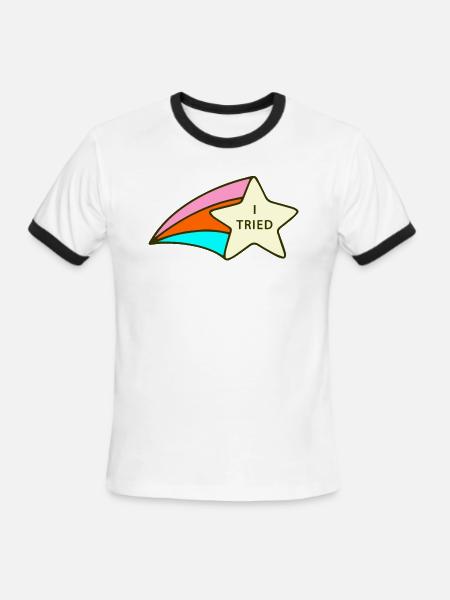 I Tried - Men's Ringer T-Shirt - white/black