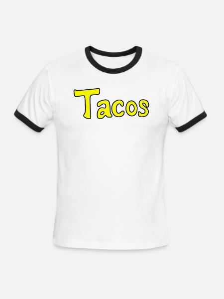 Krillin Tacos - Men's Ringer T-Shirt - white/black
