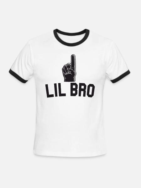 lil bro - Men's Ringer T-Shirt - white/black