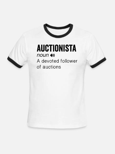 Auctionista definition - Men's Ringer T-Shirt - white/black