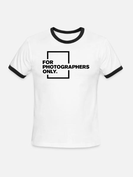 Photapher icon Logo - Men's Ringer T-Shirt - white/black