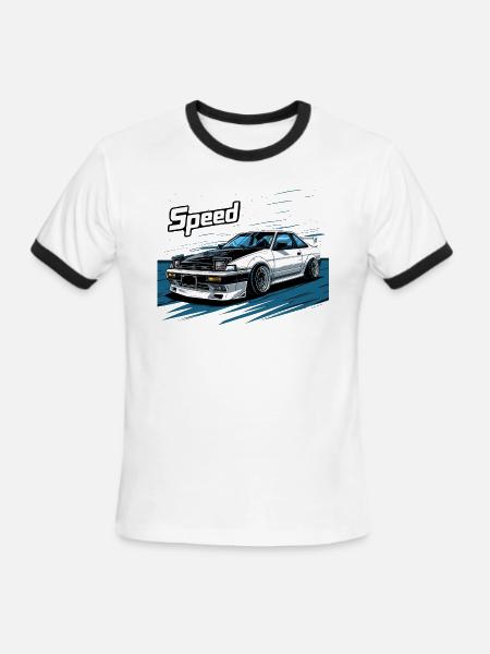 Toyota AE86 - Men's Ringer T-Shirt - white/black