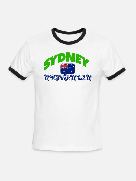 Sydney - Men's Ringer T-Shirt - white/black