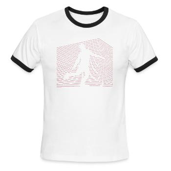VOSM #1 - Men's Ringer T-Shirt - white/black - Front - Jackson (183cm)
