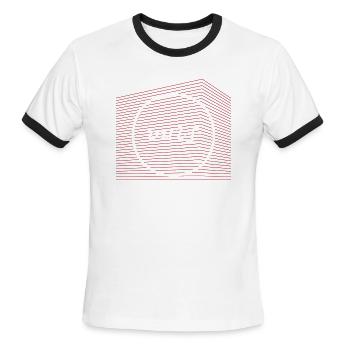 VOSM #2 - Men's Ringer T-Shirt - white/black - Front - Jackson (183cm)
