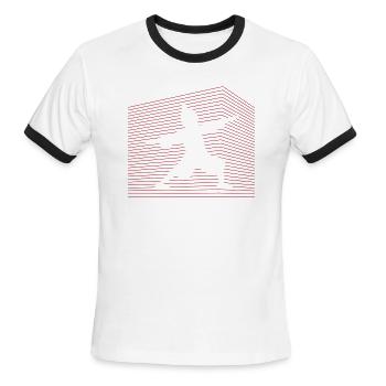 VOSM#3 - Men's Ringer T-Shirt - white/black - Front - Jackson (183cm)