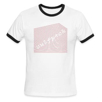 VOSM #5 - Men's Ringer T-Shirt - white/black - Front - Jackson (183cm)
