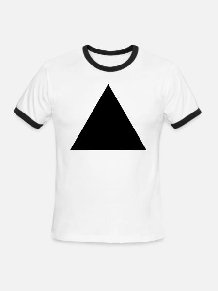 triangle - Men's Ringer T-Shirt - white/black