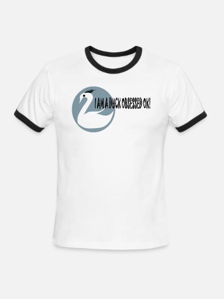 DUCKY DESIGN - Men's Ringer T-Shirt - white/black