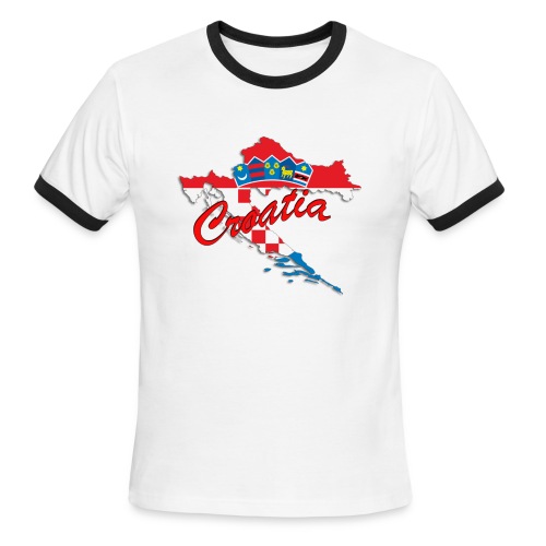 Croatia Football Team Colours T-Shirt Treasure Des - Men's Ringer T-Shirt
