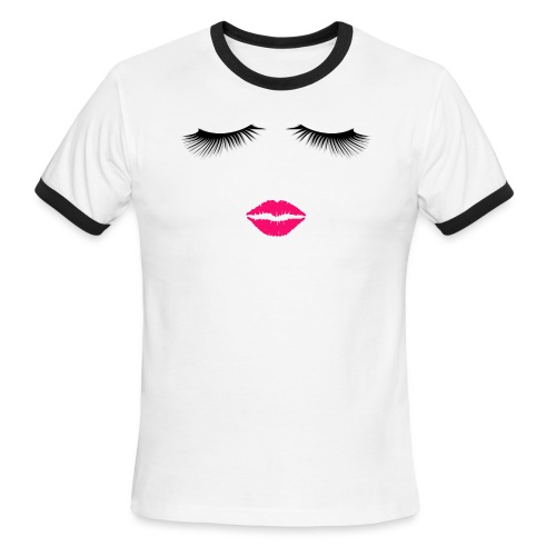 Lipstick and Eyelashes - Men's Ringer T-Shirt