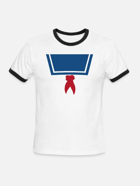 Staypuft Marshmallow Man Shirt - Men's Ringer T-Shirt - white/black