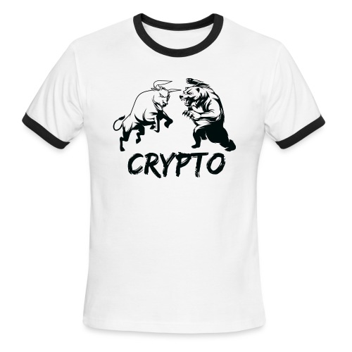 CryptoBattle Black - Men's Ringer T-Shirt