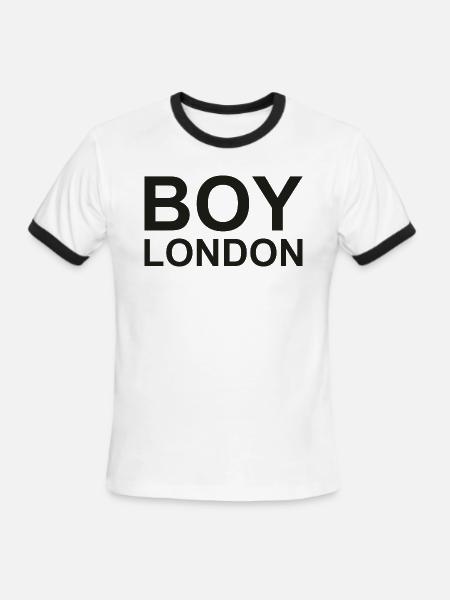Boy London - Men's Ringer T-Shirt - white/black