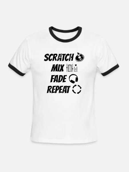 Funny DJ Quote - Men's Ringer T-Shirt - white/black