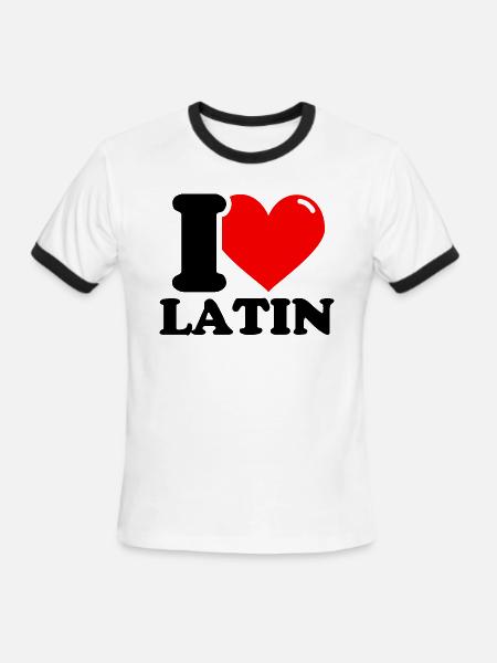 I Love Latin - Men's Ringer T-Shirt - white/black
