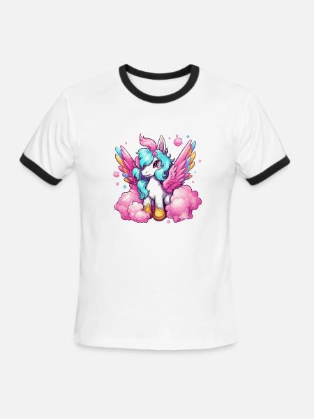 Pegasus - Men's Ringer T-Shirt - white/black