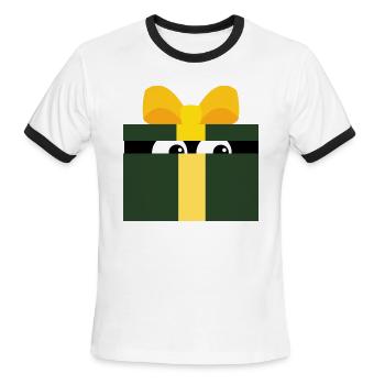 Animal Present - Men's Ringer T-Shirt - white/black - Front - Jackson (183cm)
