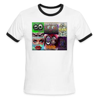 7 deadly sins combo - Men's Ringer T-Shirt - white/black - Front - Jackson (183cm)