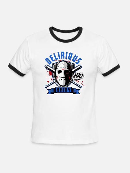 Women’s Delirious Army - Premium - Men's Ringer T-Shirt - white/black