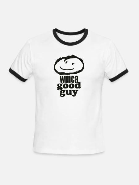 WMCA Good Guy - Men's Ringer T-Shirt - white/black