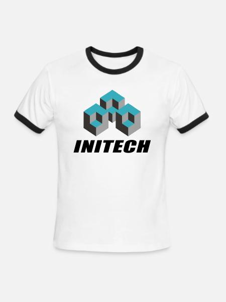Initech - Men's Ringer T-Shirt - white/black