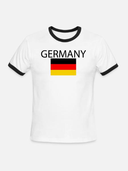 Germany - Men's Ringer T-Shirt - white/black