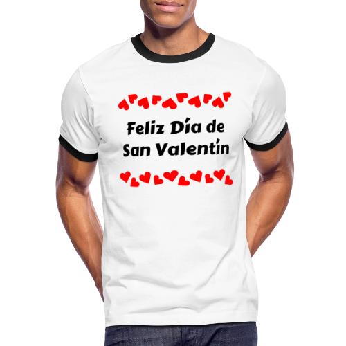 February Celebrating Valentine's Day, February 14 - Men's Ringer T-Shirt