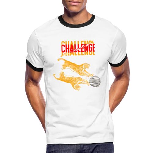 Double tiger fashion, jungle feline animals. - Men's Ringer T-Shirt