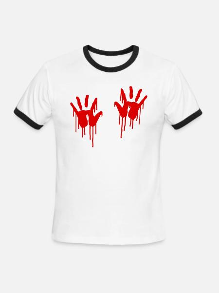 Blood - Men's Ringer T-Shirt - white/black