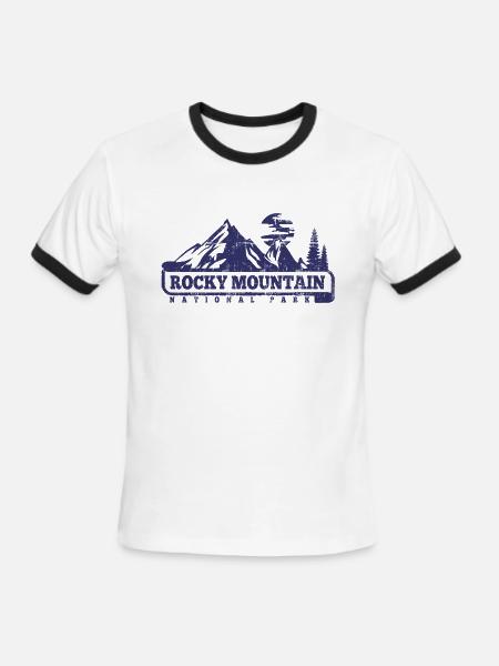 Rocky Mountain - Men's Ringer T-Shirt - white/black