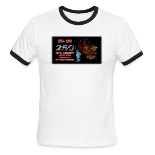 1776 - 2026 - 250 Years USA | Fireworks - Men's Ringer T-Shirt