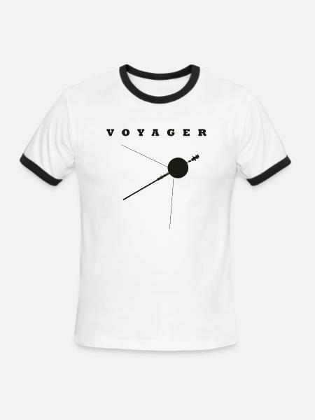 Voyager Space Probe - Men's Ringer T-Shirt - white/black