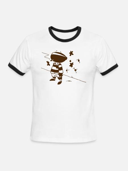 Prisoner - Blindfolded - Men's Ringer T-Shirt - white/black
