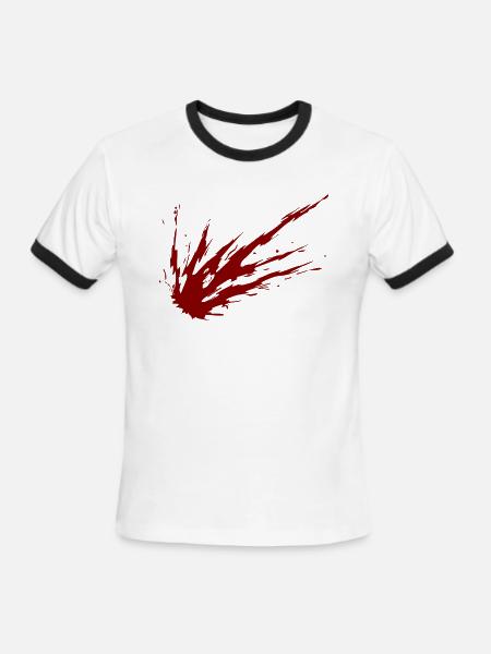 Blood splatter - Men's Ringer T-Shirt - white/black