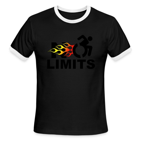 No limits for me with my wheelchair - Men's Ringer T-Shirt