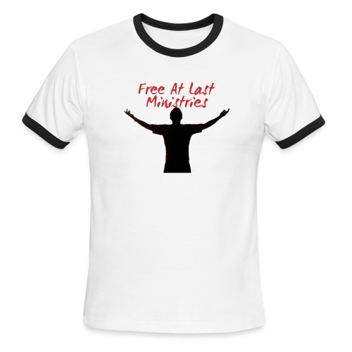 Free At Last Ministries Logo - Men's Ringer T-Shirt