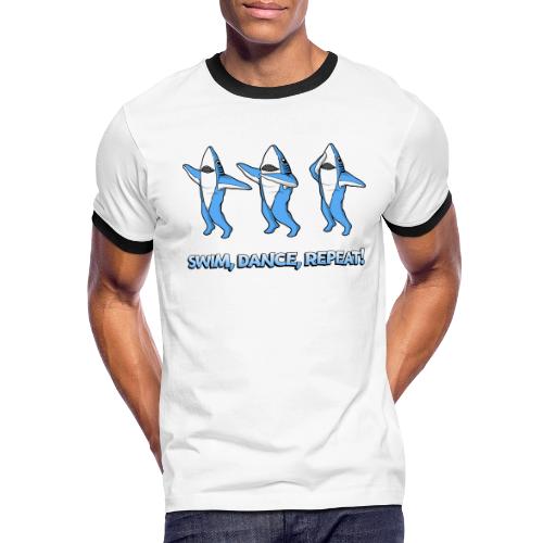 Dancing Sharks - Swim, Dance, Repeat - Men's Ringer T-Shirt