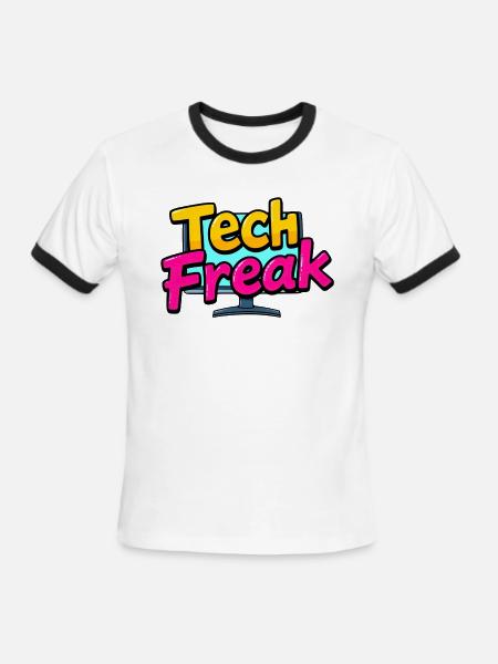 Tech Freak - Men's Ringer T-Shirt - white/black