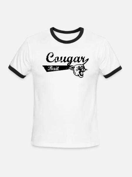 cougar bait - Men's Ringer T-Shirt - white/black