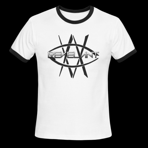 Revelant eye and text logo, black. - Men's Ringer T-Shirt