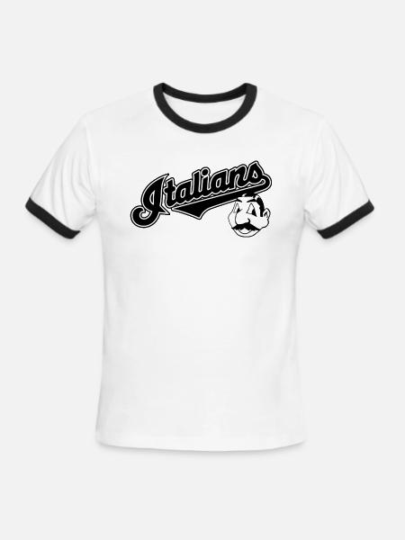 Cleveland Italians - Men's Ringer T-Shirt - white/black